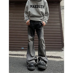 Aiertu 2024 American Vintage High Waist Straight Jeans Women's Casual Baggy Denim Trouser Y2K Wide Leg Grunge High Street Style Pants Aiertu