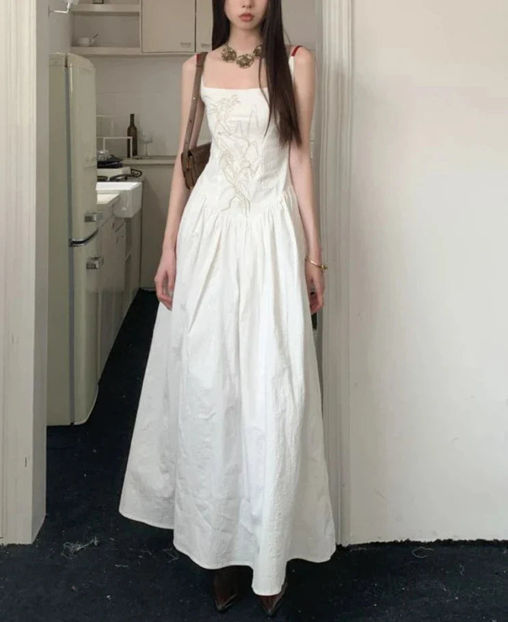 Aiertu DRESS TO IMPRESS Dresses Women Creativity Attractive Embroidery Elegant Streetwear Popular Holiday Chinese Style Ladies Ankle-Length Leisure Chic aiertu