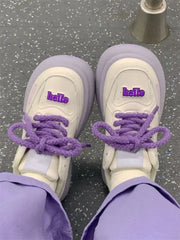 Aiertu Women Sneakers Purple Platform Sports Shoes Skateboard Tennis Female Flat Casual Vulcanize Kawaii Korean Spring Summer Footwear Aiertu