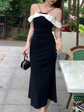 Aiertu New French Style Women Bodycon Midi Party Summer Dress Halter Sleeveless Slim Sexy Evening Party Club Robe Female Black Vestidos Aiertu