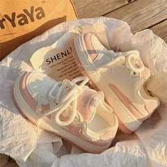 Aiertu 2024 New Korean Shoes Kawaii Pink Platform Sneakers Women Vintage Vulcanize Spring Summer Casual Tennis Female Flats Footwear Aiertu