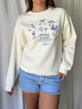 AIERTU - Women’s Sweatshirts Long Sleeve Crew Neck Cake Embroidery Pullovers Loose Tops Spring Fall Casual Hoodies Aiertu