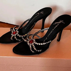 AIERTU - Fashion Designer Women's Shoes Luxury Rhinestone High Heeled Sandals for Woman Elegant Banquet Wedding Shoes Sandalias De Mujer Aiertu