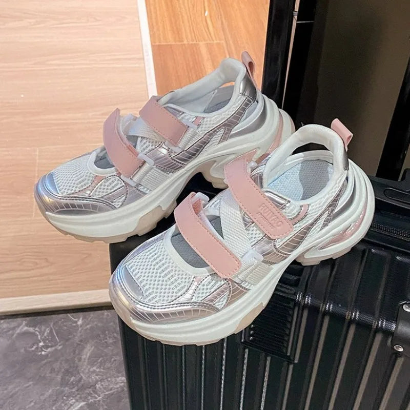 Aiertu Back to school Women's Sneakers 2024 trend summer New Ladies Casual Training Shoes for Woman platform sneakers mesh breathable jogging sandals Aiertu