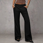 AIERTU - High Waist Wide Leg Pants Women's Casual Long Trousers Draping Slimming Elegant Commuter Style Fashionable Women's Trousers Aiertu