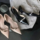 AIERTU - Women's Shoes Elegant French Pointed Tip High Heels for Woman Exquisite Patent Leather Casual Shoes Designer Shoes Zapatos Mujer Aiertu