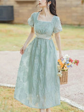 Aiertu Vintage Elegant Sweet Long Dress Women Hollow Out Designer Korean Style Slim Dress Female 2024 Summer Lace-up Casual Party Dress Aiertu