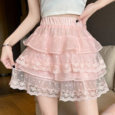 Aiertu - Dainty Windblown Petals Skirt Kawaii Academia Y2K Cottagecore Coquette Fairycore Dollette Princesscore Bottoms Aiertu