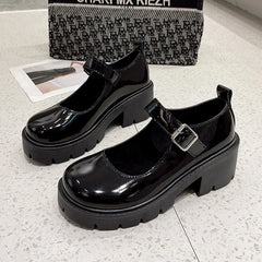 Aiertu Shoes Platform Shoes Heels Women Japanese Style Vintage Pumps for Women College Student Women's Shoes Aiertu