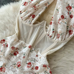 Aiertu Halter Hollow Out Sexy Bodysuits Summer Thin Backless Slim Inside Wear Women Fashion Lace Floral Short Playsuits Aiertu
