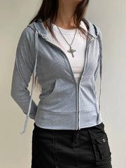 Casual Streetwear Basic Hooded Pockets Sweatshirt Tracksuit Solid Long Sleeve Hoodies Women 2023 Autumn Spring Fashion Aiertu