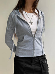 Aiertu Casual Streetwear Basic Hooded Pockets Sweatshirt Tracksuit Solid Long Sleeve Hoodies Women Autumn Spring Fashion Aiertu