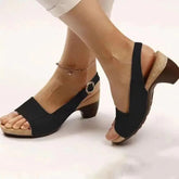 Aiertu Women's Roman Sandals Summer New Buckle Retro Beach Fish Mouth Shoes Casual Non-Slip Open Toe Women Sandals Plus Size 35~43 Aiertu