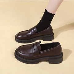 Aiertu New Japanese Style College Student Shoes Cosplay Lolita Shoes for Women/Girl Fashion Black/Coffee Uniform Platform Shoes 2024 Aiertu