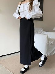 Aiertu 3Colors S-XL Irregular Long Skirt Women Summer Ankle Length Casual High Waist Pencil Long Skirts Female aiertu