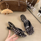 AIERTU - Summer New Women's Fashion Square Toe Flip-Flops Sexy Open Toe Sandals Casual Comfortable Vacation High Heels Selling Aiertu