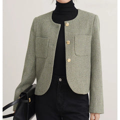 Women Single-breasted Cardigan Coat Long Sleeve Elegant Jackets Streetwear Solid Coats Casual Outerwear Autumn Winter Aiertu