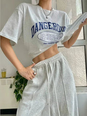 Aiertu Women Sweatpants Casual Joggers Sports Wide Leg Trousers Hip Hop Korean Fashion Harajuku Y2k Female Loose Streetwear Aiertu