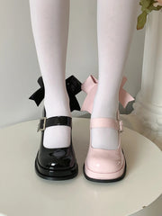 Aiertu Bow Mary Jane High Heels Women Shoes Dress Lolita Shallow Fashion Sandals New 2024 Spring Designer Casual Pumps Aiertu