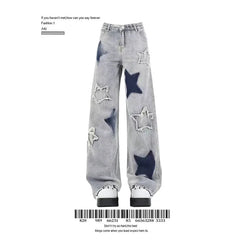 Aiertu Women’s Jeans Y2k Jeans Star Jeans High Waisted Cargo Pants Women Star Pants Cute Jeans for Women Aiertu