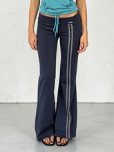 AIERTU - Autumn New Trend Stripes Pant Women Chic Metal Decoration Elastic Waist Leisure Comfortable Daily Classic Streetwear Aiertu