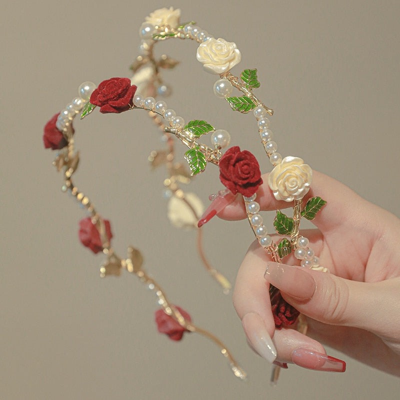 Aiertu - Rosamae Headband Hair Accessory Kawaii Academia Y2K Cottagecore Coquette Fairycore Dollette Princesscore Aiertu