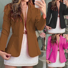 15 Women Elegant Fashion Long Sleeve Lapel Collar Corset Open Front Slim Fit Jacket Coat Outwear Y2K INS Spring Autumn Blazer Top Aiertu