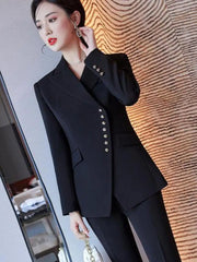 Aiertu Korean Fashion Women's Red Professional Blazer Coat New Black Long Sleeve Single Breasted Suit Jackets Female Autumn Winter Aiertu