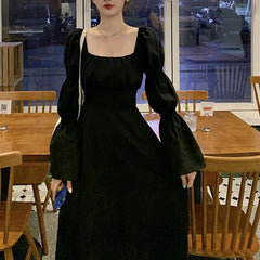 Aiertu DRESS TO IMPRESS Fashion Women Sweet Lovely A Line Skirt Elegant French Style Tighten The Waist 2024 Spring Summer New Dress Vintage Dress Aiertu