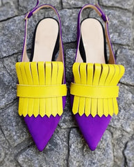 Aiertu Pointed Toe Big Size Shoes Woman Casual Female Sneakers Low Heels Flats Fringe Large Size Dress New Tassel Scandals Lace-Up Slip Aiertu