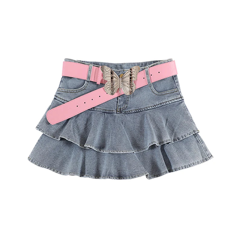 Aiertu Vintage Skirts Y2k Korean Style Women Jean Skirt Blue Kawaii Harajuku A-Line Denim Skirt Chic Casual Fashion Summer Clothes Aiertu