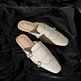 AIERTU - New Retro Women's Shoes Exquisite Britain Mueller Slippers for Woman Fashion Vacation Casual Shoes Designer Shoes Zapatos Mujer Aiertu
