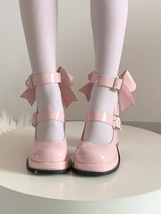 Aiertu Bow Mary Jane High Heels Women Shoes Dress Lolita Shallow Fashion Sandals New 2024 Spring Designer Casual Pumps Aiertu