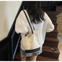 AIERTU - Tote Bag for Women New Style Fashionable and Versatile College Student Commuting One Shoulder Class Bucket Bags Aiertu