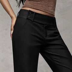 AIERTU - High Waist Wide Leg Pants Women's Casual Long Trousers Draping Slimming Elegant Commuter Style Fashionable Women's Trousers Aiertu