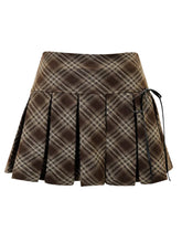 Aiertu Winter Women Preppy Vintage Mini A-line Pleated Micro Plaid Skirt Gyaru 2000s Aesthetic Y2k Streetwear Grunge Fairycore Hot Sexy Aiertu