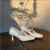 AIERTU - Retro Womens Shoes Exquisite Block Carving High Heels for Woman Elegant French Casual Shoes Fashion Designer Shoes Zapatos Mujer Aiertu