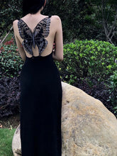 Aiertu Black Elegant Knitted One-piece Dress Women Bow Embroidery Design Evening Party Dress Female Fashion Korean Sexy Backless Dress Aiertu