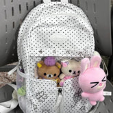AIERTU - Star Polka Dots Backpack Y2k Versatile Girl High Capacity Multi Size Commuting Student Lightweight Double Shoulder Canvas Bag Aiertu