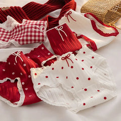 Aiertu 5Pcs/set Cotton Panties for Women Girl Briefs Underwear Plus Size Cute Soft Short Pantys Sexy Lingerie Female Ladies Underpants Aiertu