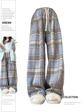 Aiertu Women Baggy Plaid Sweatpants Harajuku Jogger Streetwear Fashion Oversize High Waist Y2k Pants Vintage Wide Leg Trousers Clothes Aiertu