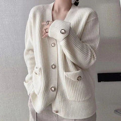 New Oversized Women's Sweater Cardigan Jacket Autumn Winter Loose Warm Sweaters Coat Female Casual Knit Sweaters Outerwear Aiertu