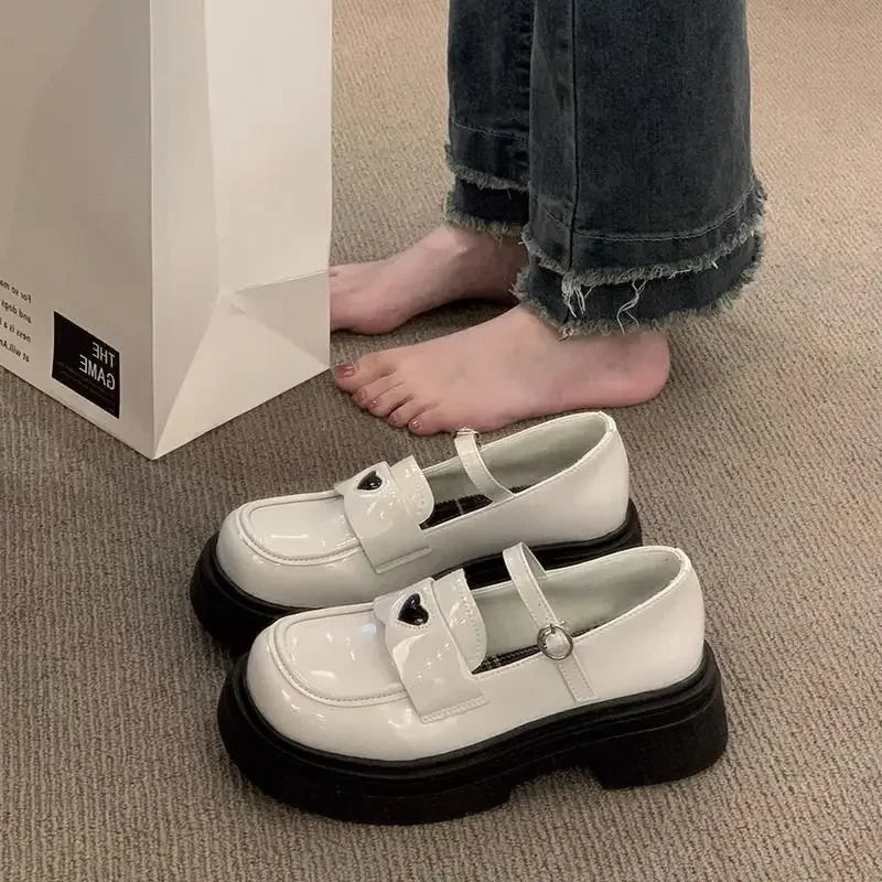 Aiertu Shoes for Women 2024 Platform Ladies Summer Footwear Kawaii Japanese Style Lolita on Heeled Square Toe Mary Jane Cute High Heels Aiertu