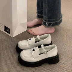 Aiertu Shoes for Women 2024 Platform Ladies Summer Footwear Kawaii Japanese Style Lolita on Heeled Square Toe Mary Jane Cute High Heels Aiertu