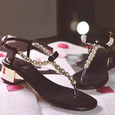 AIERTU - New Womens Shoes French Romantic High Heeled Sandals for Woman Fashion Imitation Pearl Casual Shoes Designer Shoes Zapatos Mujer Aiertu