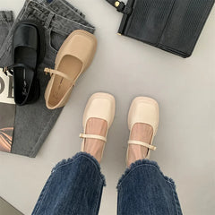 Aiertu Soft Soles Women Shoe Comfortable Japanese Thick Soled Leather Shoes Women Spring Autumn New 2024 British Style Shoes for Women Aiertu
