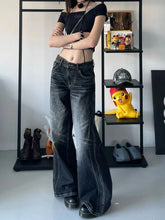 Aiertu Grunge Y2k Black Jeans Women Baggy Vintage High Street Oversized Denim Trousers Gothic Gyaru 2000s Acubi Fashion Jeans Aiertu