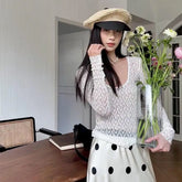 Aiertu Lace U Neck T Shirt Women Clothes Long Sleeve Korean Fashion Summer Spring 2024 Slim Fairycore Style Tee Shirt Femme Y2k Aiertu