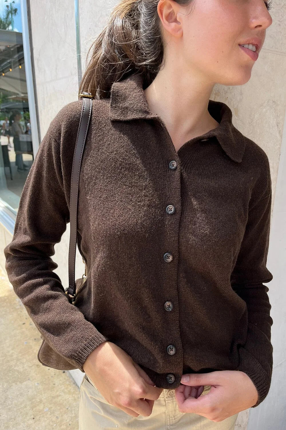 Sweet Solid Knitted Cardigan Sweater Woman Turn Down Collar Single Breasted Long Sleeve Coat Autumn Casual Vintage Y2k Sweaters Aiertu