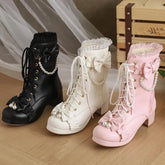 Aiertu - Winter at the tale Shoppes Goth Boots Shoes Dark Academia Kawaii Academia Y2K Cottagecore Coquette Fairycore Dollette Princesscore Aiertu